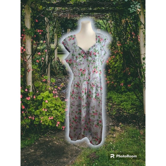 Chandni Dress Women XL 16/18 Floral Sweetheart Pastel Fit Flare Maxi Colorful - Picture 1 of 10